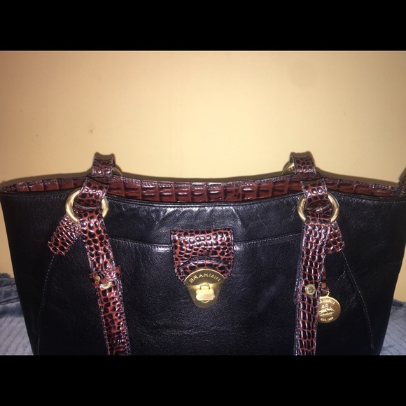 Brahmin Collete With Matching Clutch in Black Tusc - Picture 2 of 8